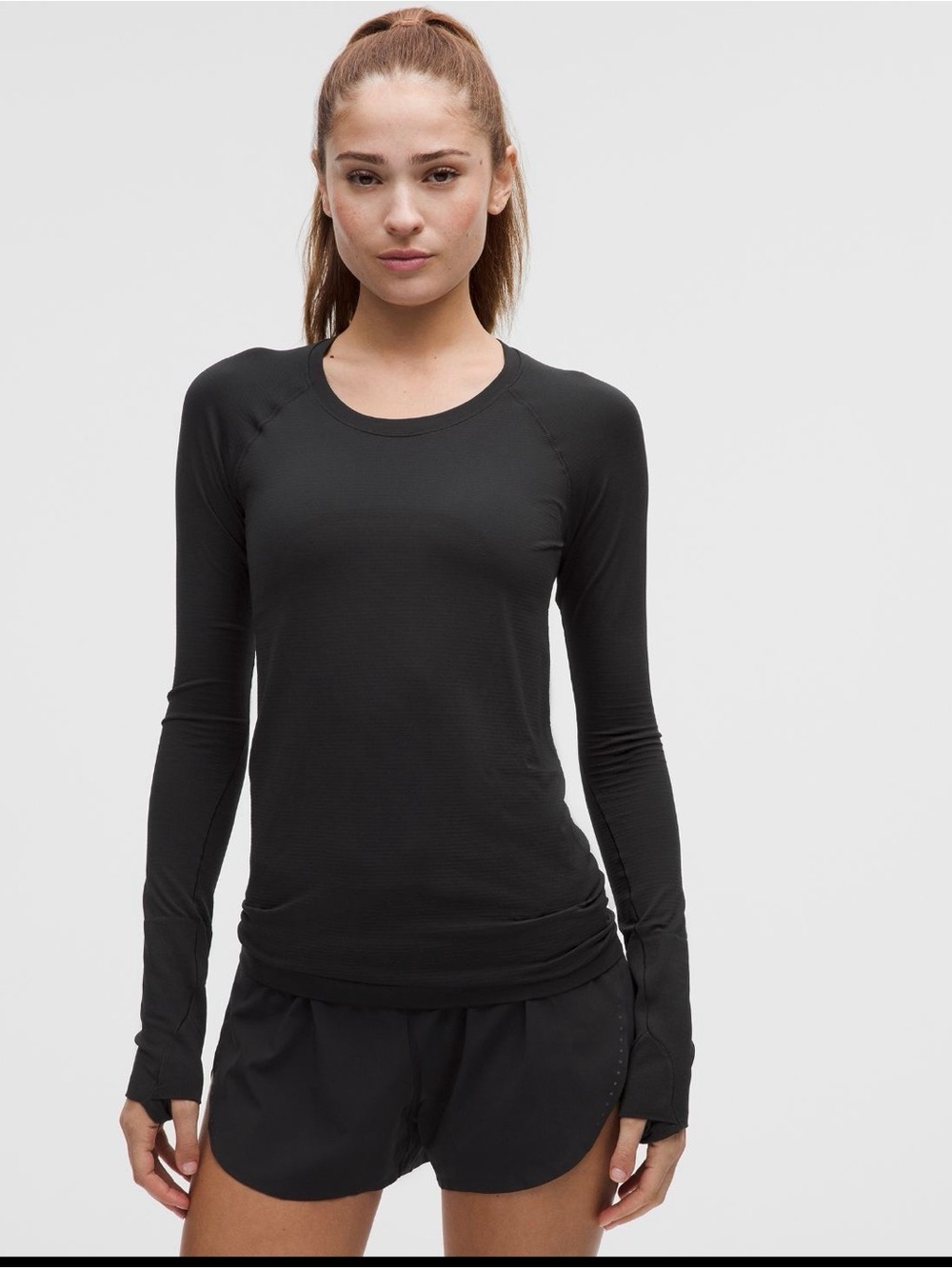 lululemon athletica Black Swiftly Tech Long-Sleeve Athletic Shirt